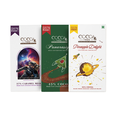 Set of 3 Chocolate Bars containing 1 Pineapple Delight, 1 Panarasiya & 1 37% Caramel Milk