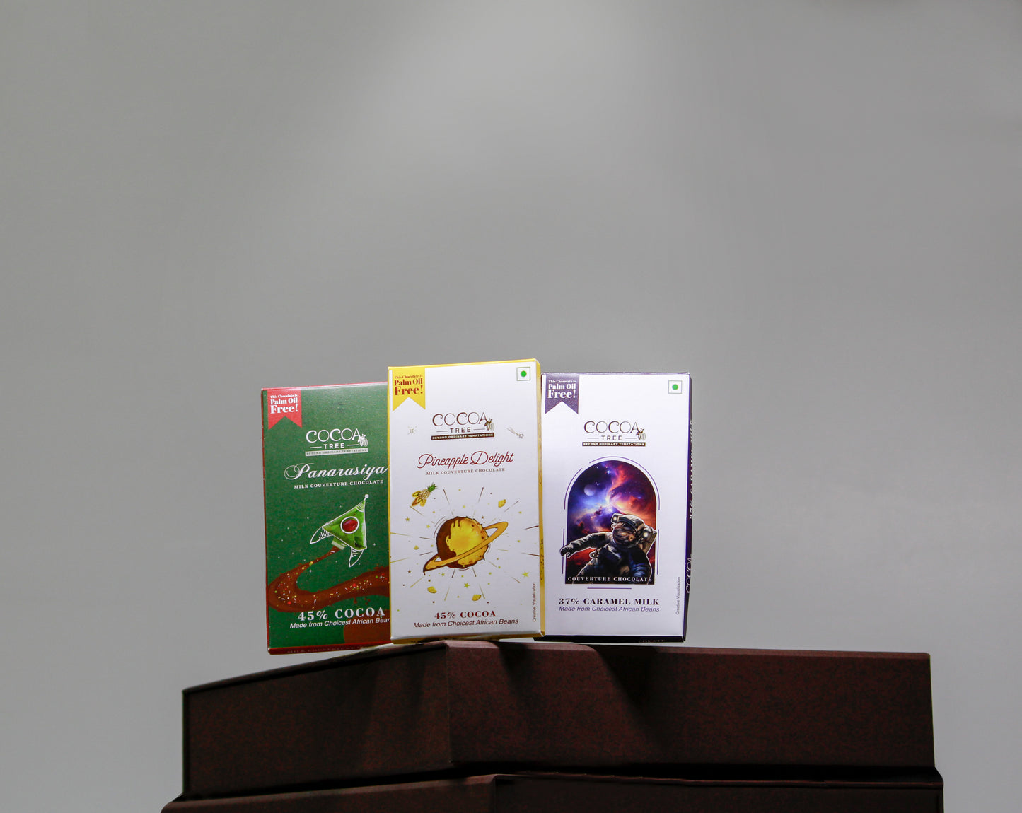 Set of 6 Chocolate Bars containing 2 Pineapple Delight, 2 Panarasiya & 2 37% Caramel Milk